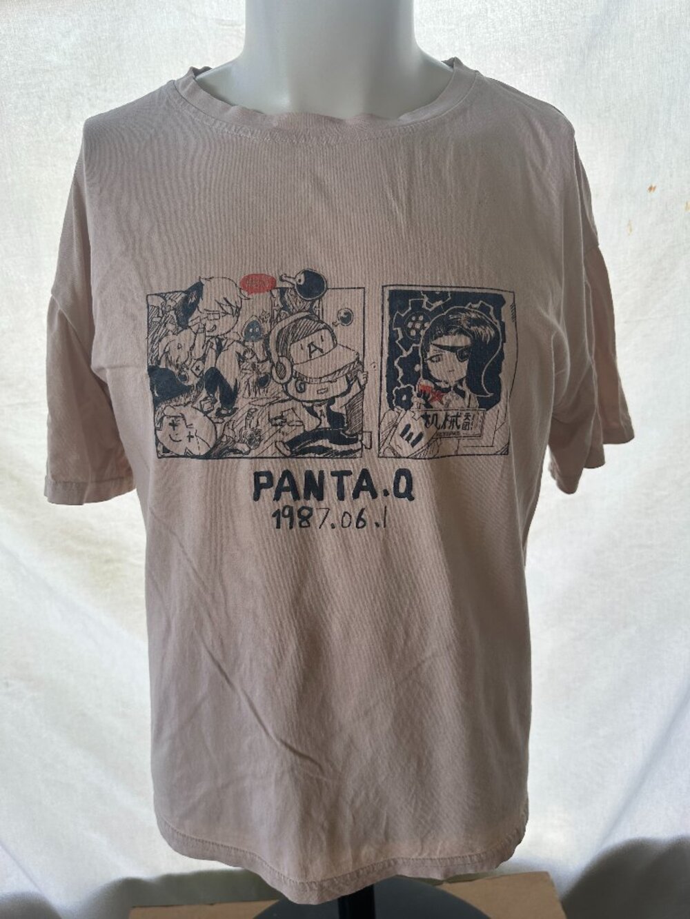 Vintage Panta Q T-shirt 1987 Event T Shirt Size Medium Anime Cartoon Cotton